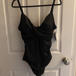 Jantzen Cross Front One Piece Black